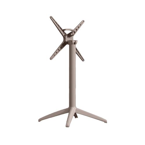 CAFE PIE MESA PLEGABLE PP/FIBRA TAUPE