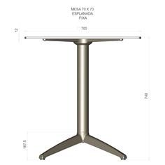 CAFE PIE MESA FIJO PP/FIBRA TAUPE 2