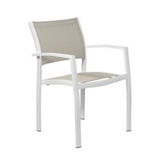 DALIA SILLON ALU. BLANCO CUERDA GRIS