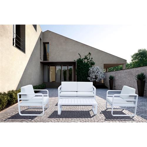 TEKNO MESA CENTRO ALU.BLANCA 120x60x40 LAMAS