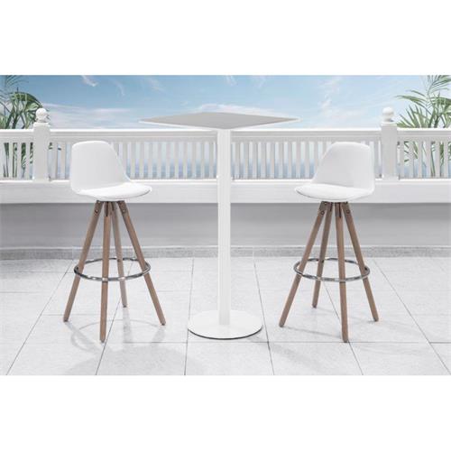 PISCIS PIE MESA ALU. BLANCO 40Øx110H