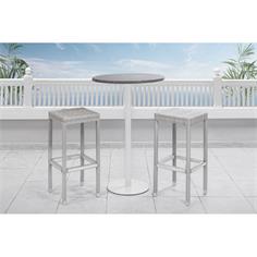 PISCIS PIE MESA ALU. BLANCO 40Øx110H