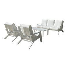 LISBOA SET TRESILLO C/BLANCO COJIN GRIS