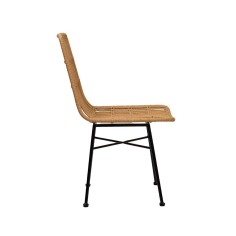 DESIRE SILLA PE RATTAN C/NATURAL P/MET. NEGRA 2