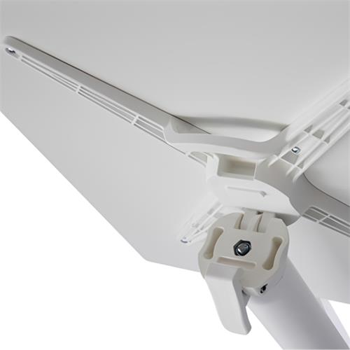 GEMINI PIE MESA PLEGABLE FIJO PP/FIBRA BLANCO
