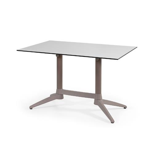 GEMINI PIE MESA DOBLE PLEGABLE PP/FIBRA TAUPE