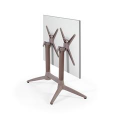 GEMINI PIE MESA DOBLE PLEGABLE PP/FIBRA TAUPE 2