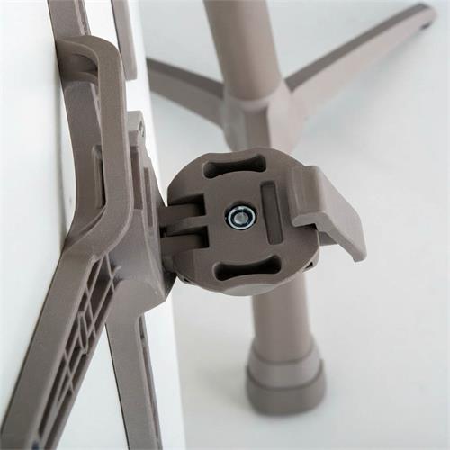 GEMINI PIE MESA DOBLE PLEGABLE PP/FIBRA TAUPE